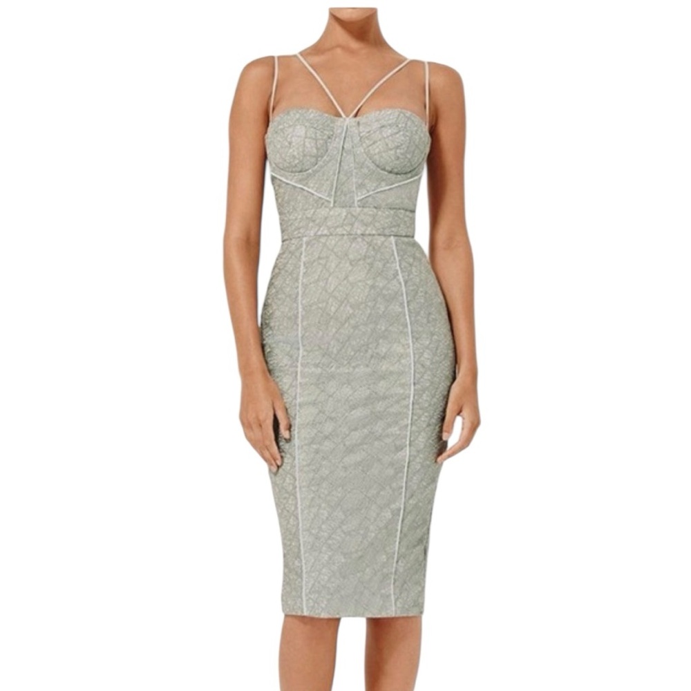 MISHA COLLECTION Gray Pencil Skirt Dress